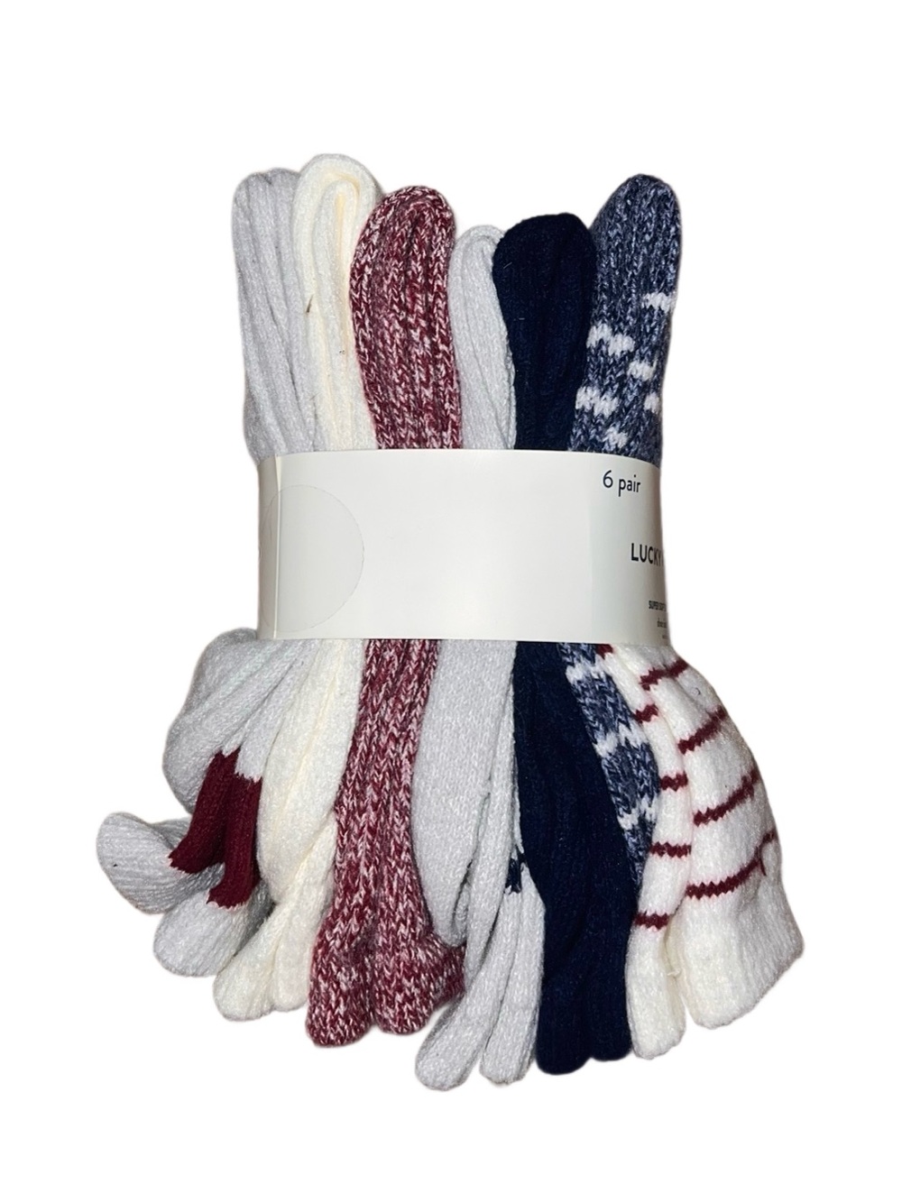 Lucky Brand NEW Womens Pack Of 6 Boot Socks Size 5-10